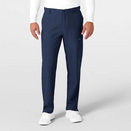 W123 Men\'s Flat Front Cargo Pants